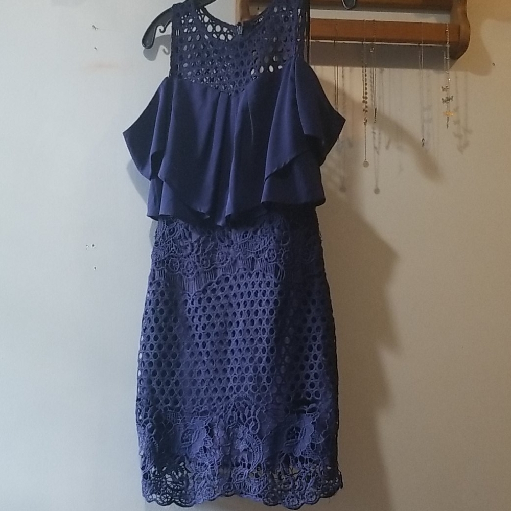 Blue Lace dress.